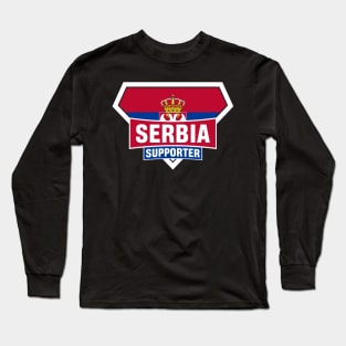 Serbia Super Flag Supporter Long Sleeve T-Shirt